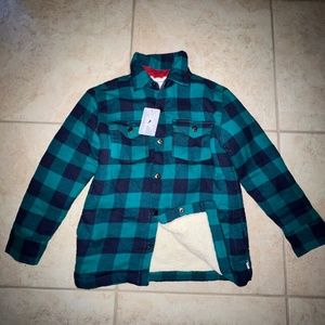 Tommy Bahama Sherpa Lined Flannel Shacket 10/12